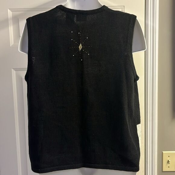 Bobbie Brooks Women’s V-neck Christmas Beading Embroidery Sleeveless Vest-L - Picture 15 of 16